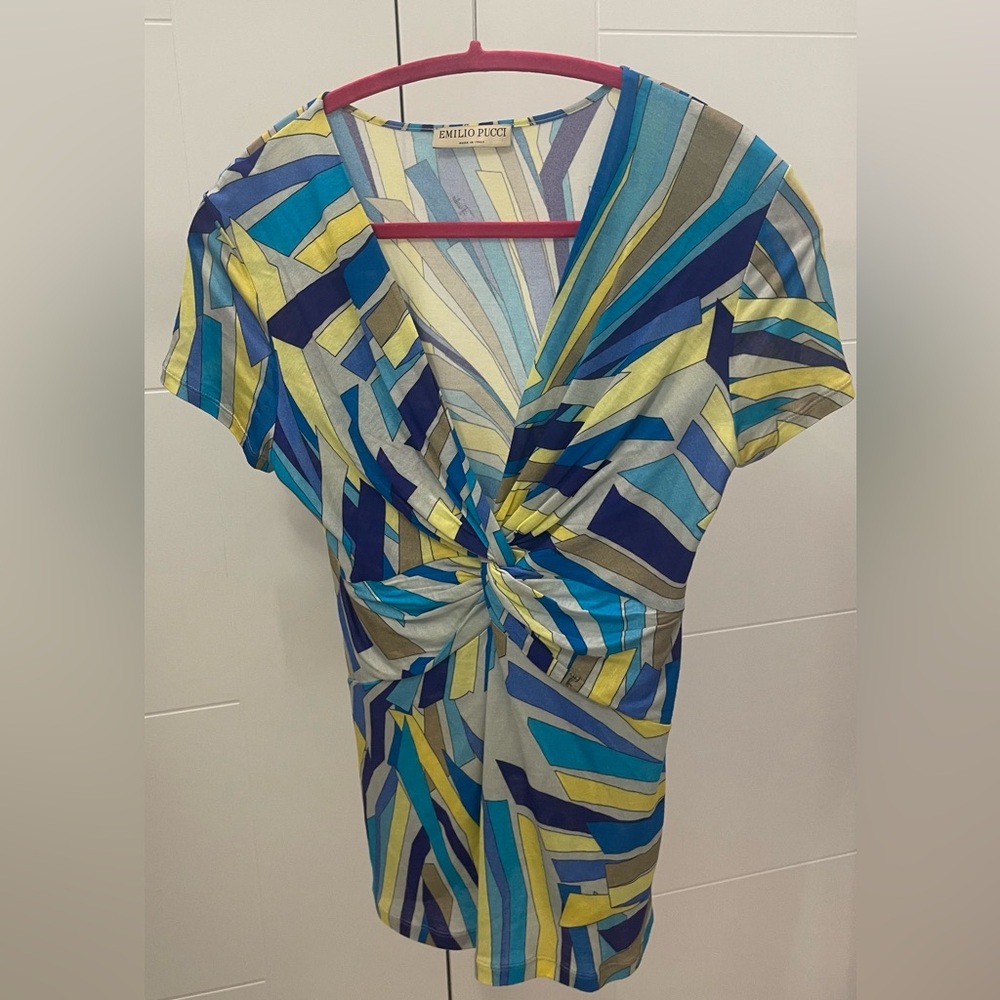 Emilio Pucci Multicolor Geometric Top Size 44